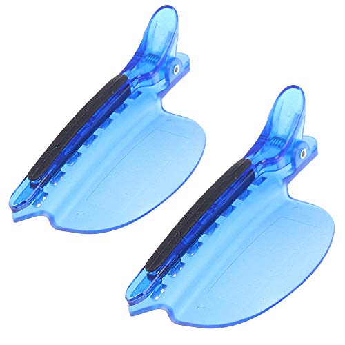 2 PCS Speed Separator Sectioning Clips for Quick Hair Extension Links Beads Loops Crimp Installation Wigs Clip Easy For Installation Hair Extension Tools Styling Accessory Clips 7 Teeth (Blue -2pcs)