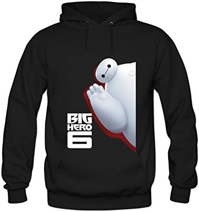 Shipping address Baymax Women's O Neck Hoodies Long Sleeve M Black