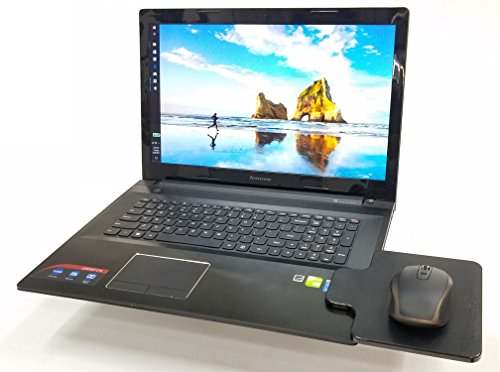 Mouse Ledge - Black - Platform Laptop Chromebook Computer Extension - Slick Surface W/Edge Guard - Attaches Directly to Either Side of Laptop Creating A Portable Workstation (Black or Gray) USA