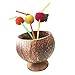 PARTYMASTER Natural Coconut Shell Cup，Hawaiian Summer Luau Party Cup