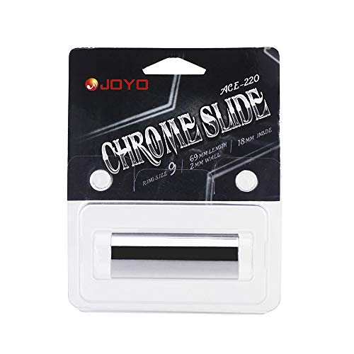 HeavenSense Joyo ACE-220 Guitar Slide Bass Cylinder Tone Bar Chrome-Plated Stainless Steel Metallic - Quarkscm