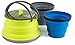 Sea to Summit X-Pot Collapsible Kettle and Mug Set for Backpacking and Camping, Lime/Royal Blue