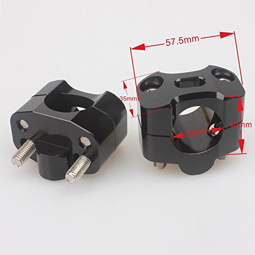 Wingsmoto Handlebar Bar Risers 28mm Motorcycle Bar Clamps 11/8 Fat Bar
