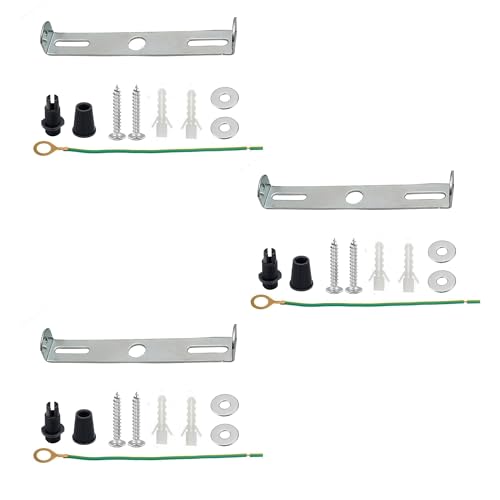 LEDSone 3 Pcs 115mm Lighting Fixture Ceiling Plate Bracket Light Fixture Pendant Bracket with Screws Accessories for Home Office Ceiling Lighting Lamp Base (115mm, 3 Pack)