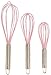 Silicone Whisk Set - Non-Scratch - Pink