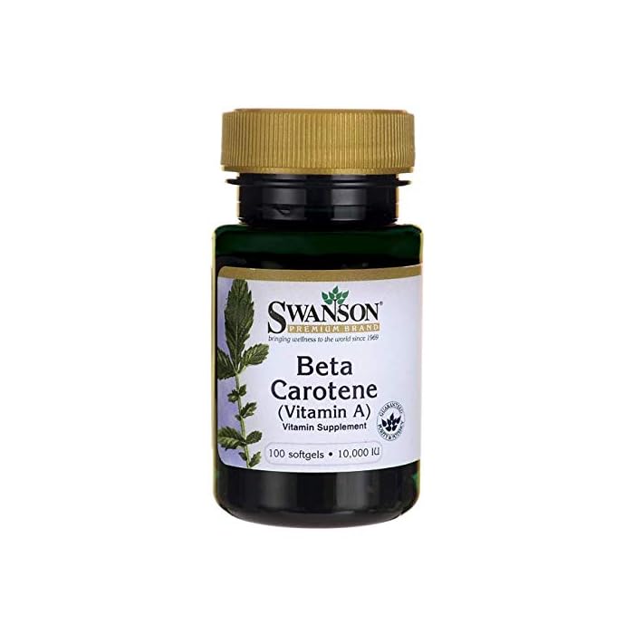 Swanson Beta-Carotene (Vitamin A) Skin Eye Immune System Health Antioxidant Support 10000 Iu (3000 mcg) 100 Sgels