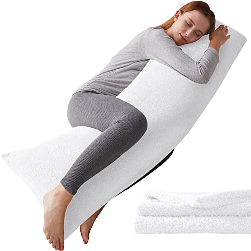 ELNIDO QUEEN Body Pillow with Sherpa Zipper PillowcaseLuxury Shaggy