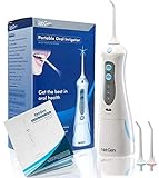 Cordless Water Flosser For Best Cleaning Of Teeth Gums Professional Dental Oral Irrigator, IPX7 Waterproof Flosser with 3 Modes, Portable with Rechargeable Batteries,Jet Flosser for Home/Travel/Gift
