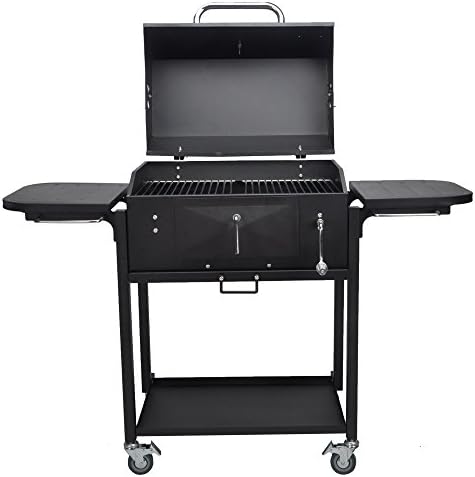 Charcoal Grill Barbecue, Smoker, With Automatic Rotisserie