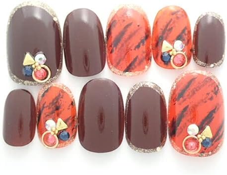 Amazon Co Jp Dinaネイル 和風成人式3ｄ重ね花 ショートオーバルm 番 ネイルチップ ブルー ドラッグストア