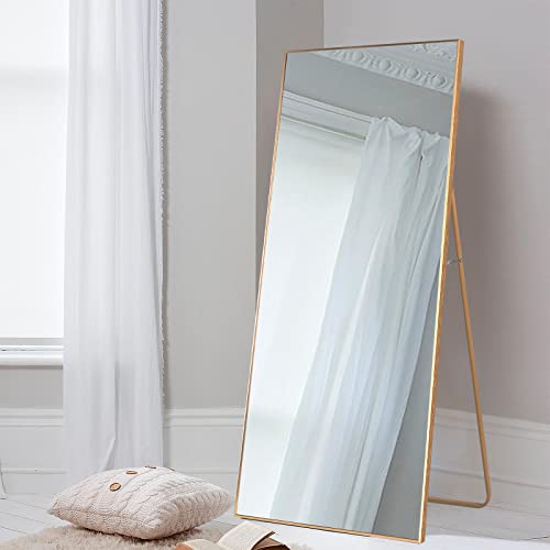 CASSILANDO Full Length Mirror 65" × 24", Floor Big Mirror,Standing Mirror, Against Wall for