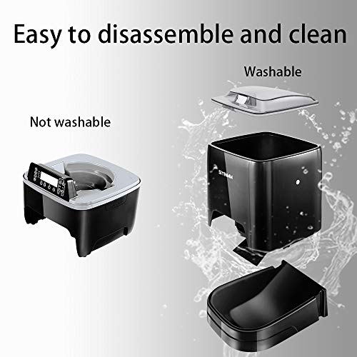 SIYINMM Automatic Cat Feeder Timed Auto Pet Feeder Food Dispenser for Cats and Dogs 6.5L Timer Programmable&Portion Control&Voice Recorder for Small Medium Large Animal Black