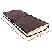 Handmade Travelers Notebook - Refillable Leather Travel Journal Writing Diary,3 Inserts,192 Pages,Standard 8.5 x 4.5 in, Coffee Brown
