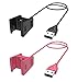 BeneStellar Fitbit Charge 2 Charger, Replacement Charger Charging Cable or Charging Cord for Fitbit Charge 2 Heart Rate and Fitness Wristband (2-Pack 1.8ft Black+Pink)