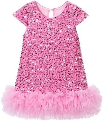 Amazon.com: American Princess Infant Girls Sparkly Pink Satin Sequin Party  Dress 6 Months: Clothing, Shoes & Jewelry