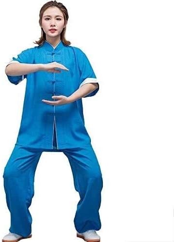 Amazon Co Jp 太極拳服武術ユニフォーム女性夏武術太極拳ユニフォームウィングチュン少林寺スーツカンフーユニフォームツーピーススーツ快適で 中国カンフー服 ホーム キッチン