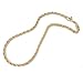 Gold Chain Necklace 18k Gold Plated 3mm French Rope Chain Jewelry