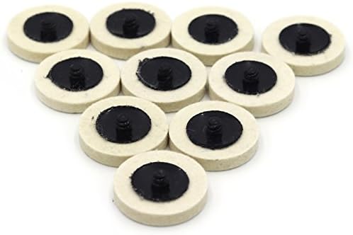10pc Roloc Style 2'' Compressed Wool Fabric Polishing Buffing Pads Wheels