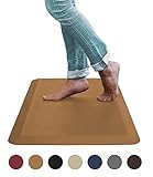 Anti Fatigue Comfort Floor Mat By Sky Mats - Commercial Grade Quality Perfect for Standup Desks, Kitchens, and Garages - Relieves Foot, Knee, and Back Pain (20x32x3/4-Inch, Light Brown)