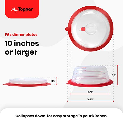 Plate Topper Collapsible Microwave Food Plate Cover Lid Microwave