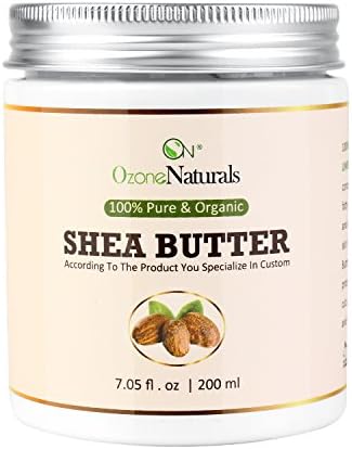 Organic Shea Butter : Unrefined, Pure, Raw Ivory Shea Butter – Skin Nourishing, Moisturizing & Healing, For Dry Skin, Anti-Inflammatory -For Skin Care, Hair Care & DIY Recipes