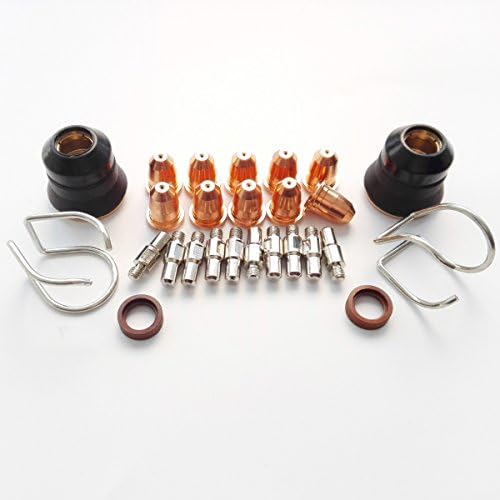 B.W.P S45 Pilot Plasma Cutting Torch Consumables Kit Swirl Shield Cup Electrode Tips For Longevity Trafimet Everlast