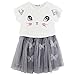 Jastore® Kids Girls Cute Cat Pattern Clothing Sets Top + Tutu Skirt
