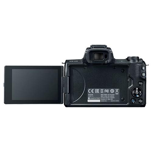 Canon EOS M50 Mirrorless Digital Camera Body Black with Canon EF-M