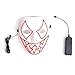 Ansee Frightening Luminous EL Wire Led Mask Halloween Light Up Cosplay Mask Costume Masks for Halloween Show Festival Party Red