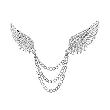 OKAJEWELRY Silver Tone Angel Wings Blouse Shirt Collar Tips Collar Brooch Pin