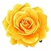 Frcolor Artificial Big Rose Hairpin Hair Clips Brooch for Women Party (Yellow)