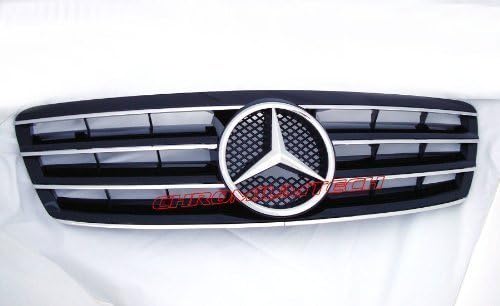 Glyco GL-W203BK Chrome 4-FIN Sport Grille, Black