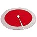 Juvale Christmas Tree Skirt, Red and White Velvet Tree Skirt, Holiday Xmas Decor (60 in)