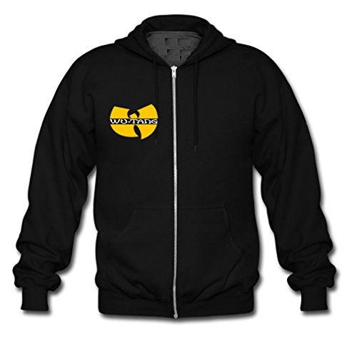 HJGBEDS Mens Wu Tang Fonts Gildan Zipper Hoodie XL Black