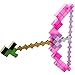 WENHSIN Pixel Mosaic Bow and Arrow Set Plastic Assembled for Kids Birthday Party Pixel Miner Gaming for Minecraft Toys (Brown)