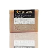Soulflower Cleansing Rosemary-Lavender Shampoo Bar, 5.3 oz, 2 Bars, SLS Free, 100% Vegan, Handmade
