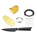 BOGZON Creative Kitchen Onion Holder For Slicing and Cutting, Stainless Steel Potato Prongs With a Odor Moving Soap, Fruits and Vegetables Slicing Tools, Silver