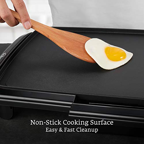 image for Kealive Griddle, Family-Sized Electric Grill Griddle 1500W with Drip T