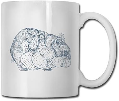 Porcelain Coffee Mug Hamster Animal Shape Ceramic Cup Tea Brewing Cups for Home Office