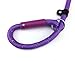 yueton Adjustable Loop Slip Lead Rope Pet Dog Reflective Stripe Nylon Leash with Sponge Handle (Purple)