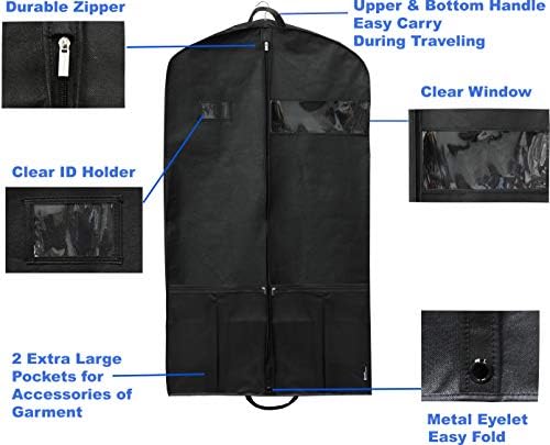 Simple Houseware 43-Inch Heavy Duty Garment Bag w/Pocket for Dresses, Coats 3 Simple Houseware 43-Inch Heavy Duty Garment Bag w/Pocket for Dresses, Coats