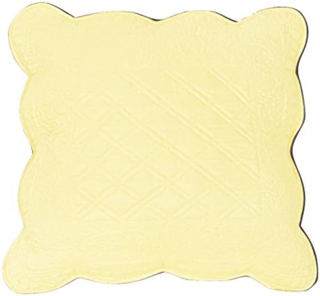 Tache 2 Piece 18 X 18 Inches Quilted Buttercup Puffs Cushion Throw Pillow Cover Set