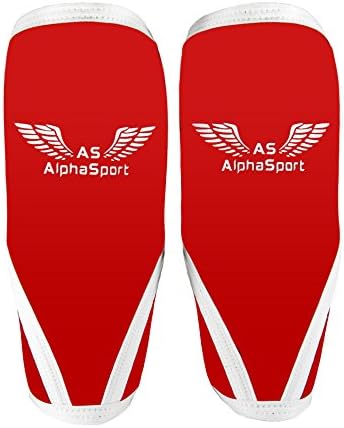 AlphaSport Knee Sleeves (1 Pair)(Red Large(37-40cm)