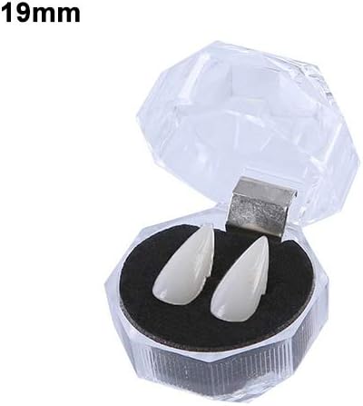 Verlike 2Pcs/Set Vampire Teeth Fangs Halloween Party Cosplay Props Horror False Teeth Props Party Favors Cosplay Accessories 19mm