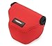 MegaGear ''Ultra Light'' Neoprene Camera Case Bag with Carabiner for Canon PowerShot SX510, SX420 IS, SX410 IS, SX400 (Red)