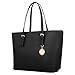 Fashion road Luxury Women's Satchel Hobo Tote Handbag Bag Purse Set, Black, 3 Piece