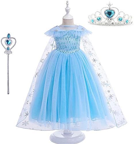 Princess Costumes Princess Sequins Dress Up Party Outfit for Toddler Girls (Short 2, 120/4T)