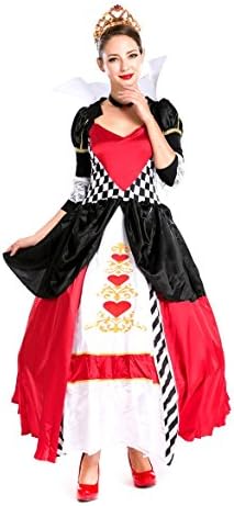 CLUBCORSETS Ladies Deluxe Queen of Hearts Fancy Dress Outfit with Hoop Underskirt Sizes 6-14