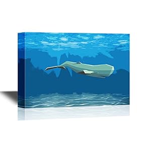 A Geometric Whale Swimming Under The Ocean