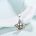 EleQueen 925 Sterling Silver Vintage Inspired Brown Crystals Queen Bee Pendant Necklace Jewelry for Women, Valentine's Day/Mother's Day/Christmas Jewelry Gift